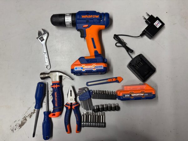 Wadfow cordless screw driver with 91 pcs of tools 20v 1.5 AMP