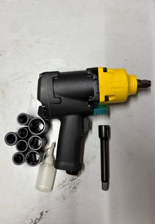Hulk impact wrench (1100NM) of torque comes with (8piece of sockets) (1piece of 5” extention )