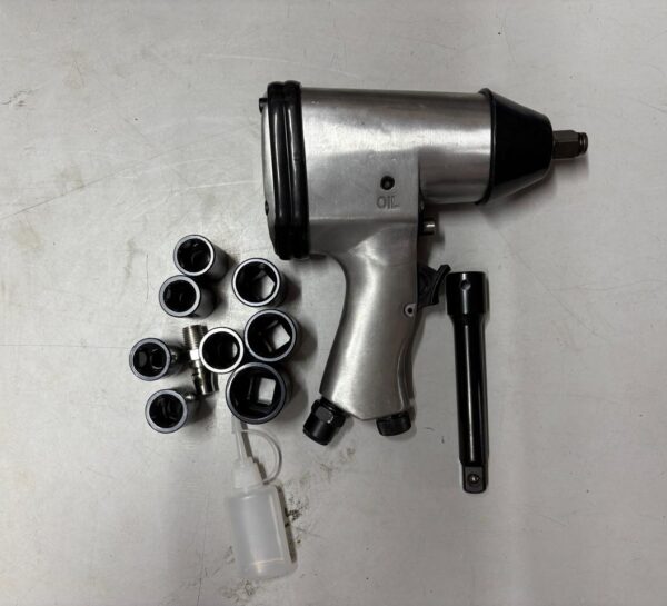 Hulk impact wrench (330NM) of torque 1/4 size comes with 8 piece of sockets and 1 piece of adopter and 1 piece of 5″ extention